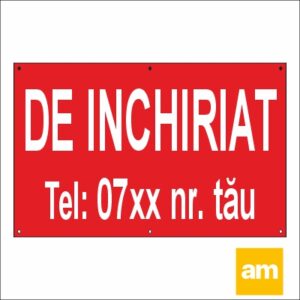 Banner printat - de vanzare, inchiriat, santier - 3x1 m