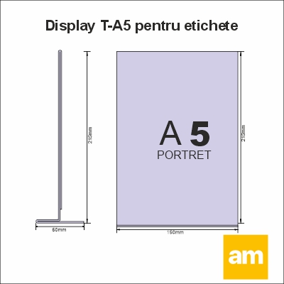 Display T A5 pentru etichete